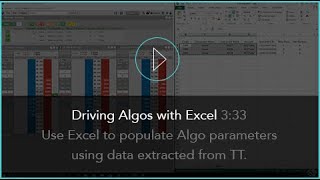 Driving Algos in Excel 